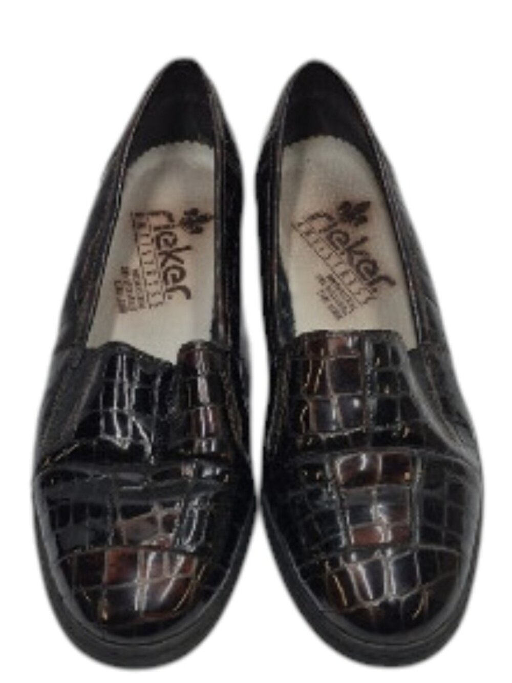 Rieker Antistress Croc-embossed Patent Leather Slip-on Loafers Women's Size 5.5